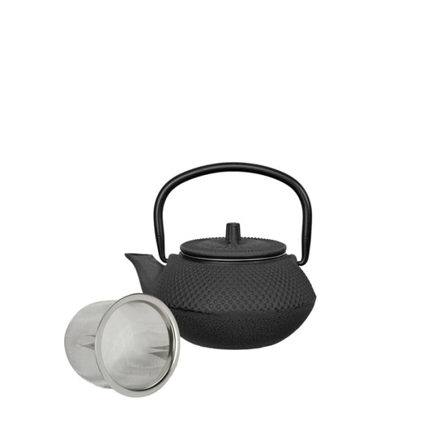 teeblume cast iron teapot Arare, 0,3 litre, with strainer, black