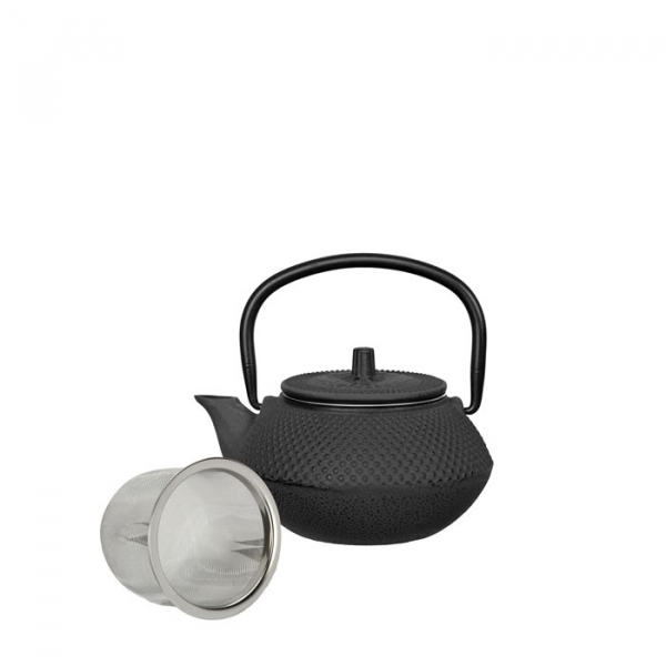 teeblume cast iron teapot Arare, 0,3 litre, with strainer, black