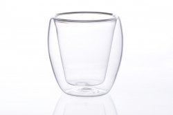 Classic "Melina Akashi" tea glass set, Set of 2, 200 ml, crystal clear, double-walled